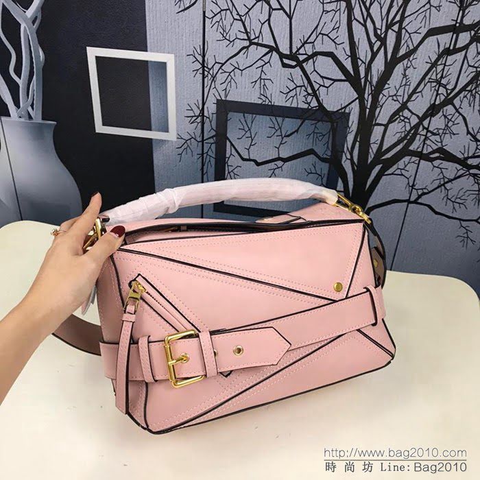 LOEWE羅意威 幾何拼色 原單品質 火遍全世界熱銷款puzzle bag 01137 可折疊 手提肩背斜挎包  jdl1005